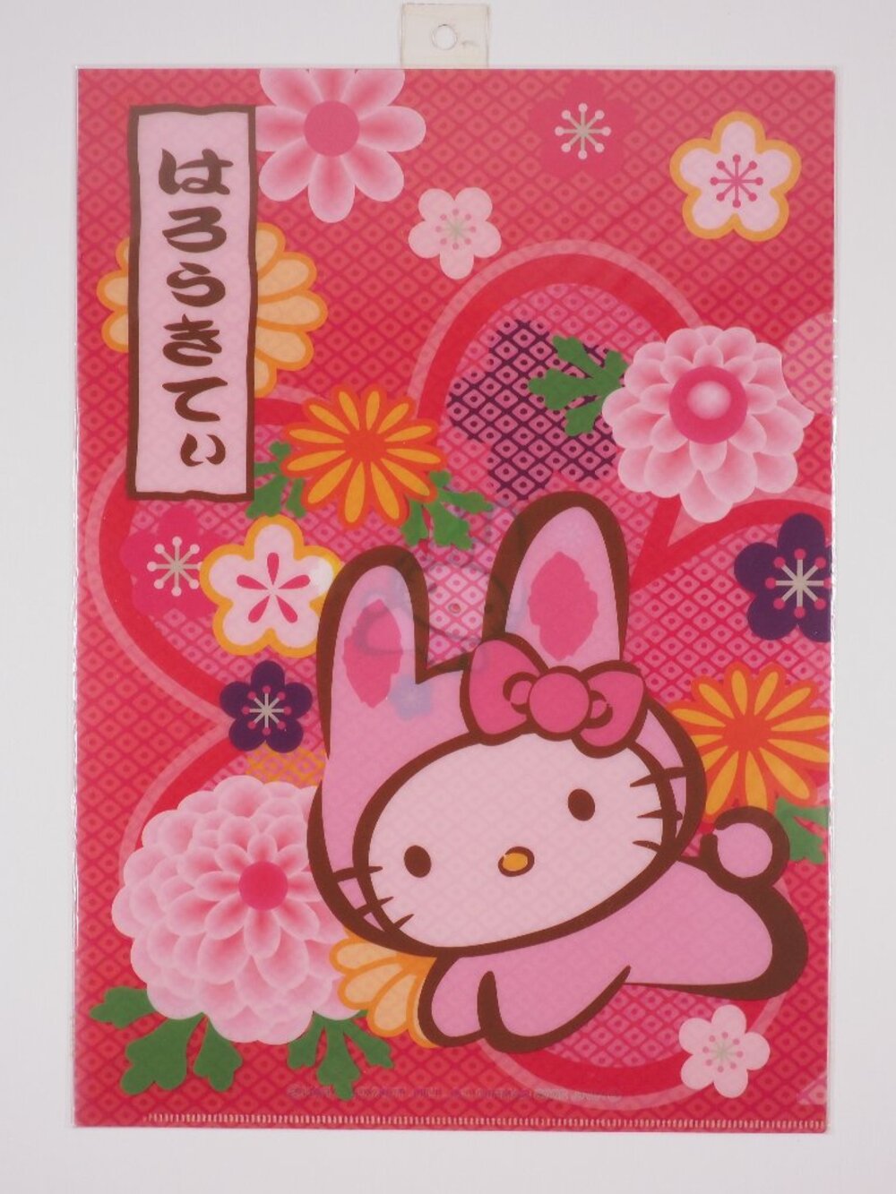 Sanrio Japan Hello Kitty Vintage Clearfile Clear File Haru spring flowers